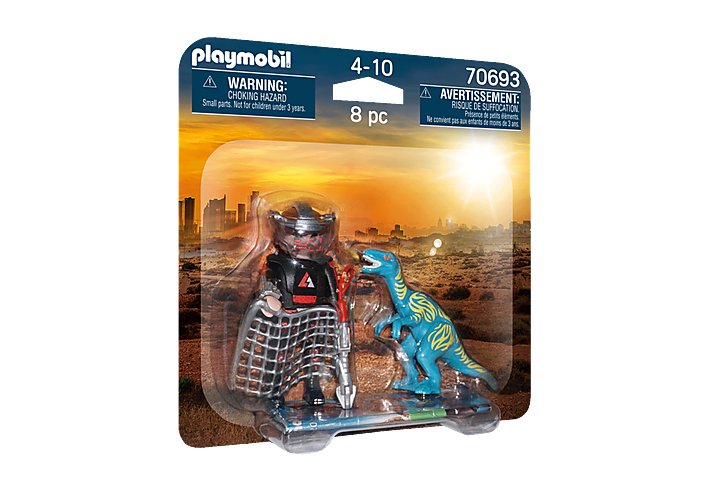 Playmobil Duo Pack Velociraptor Y Saqueador