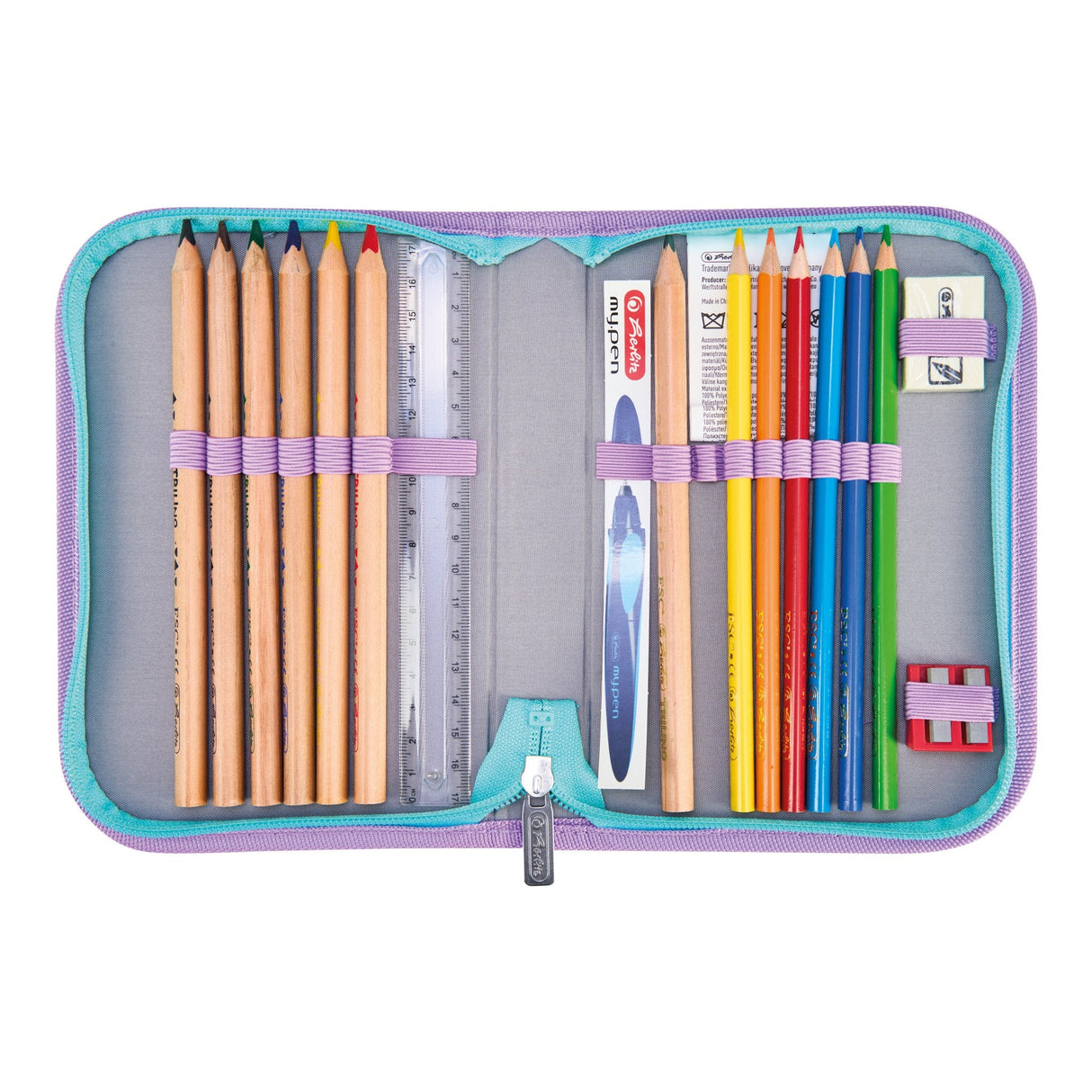 EAN 4008110396316 - Herlitz FiloActive XL Plus Ocean Lights juego de mochila escolar Chica Poliéster Azul, Rosa imagen 14