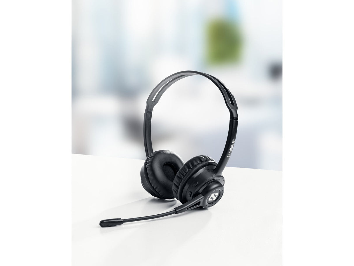 Sandberg Bluetooth Headset Anc+Enc Auriculares Inalámbrico Diadema Música/Uso Diario Negro