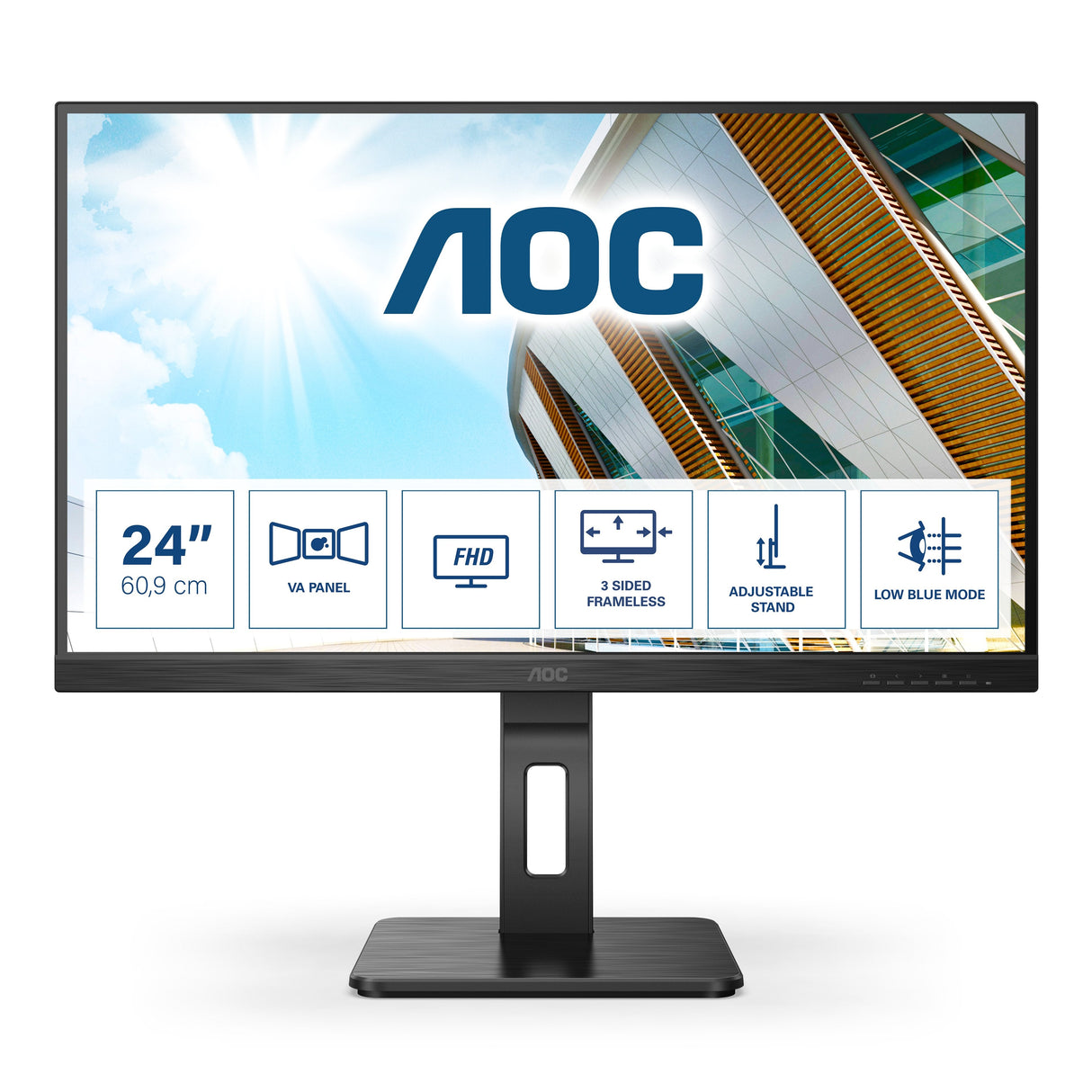 EAN 4038986140713 - AOC P2 24P2QM LED display 60,5 cm (23.8") 1920 x 1080 Pixeles Full HD Negro imagen 1