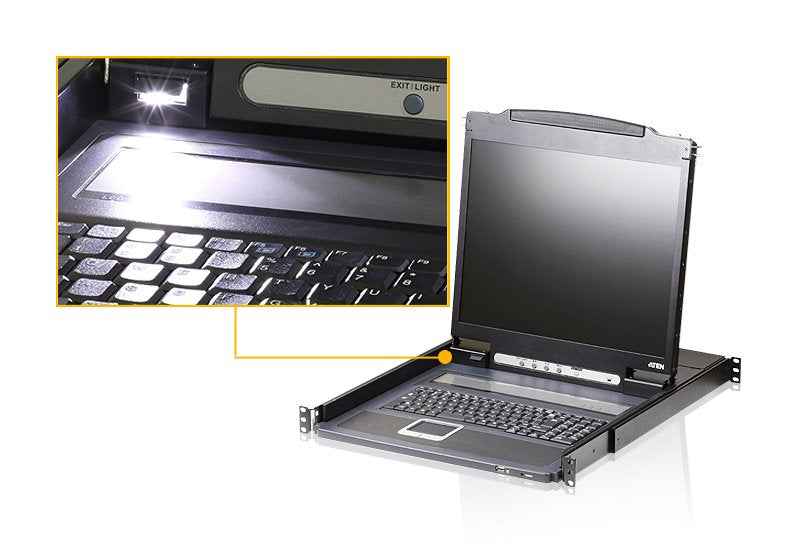 EAN 4710469343247 - ATEN CL3000N consola de rack 48,3 cm (19") 1280 x 1024 Pixeles Metal, Plástico Negro 1U imagen 3