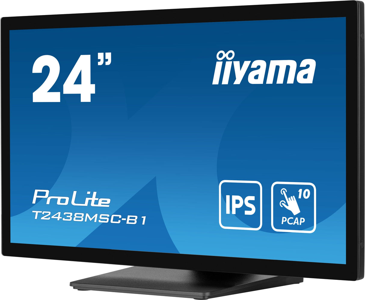Iiyama Prolite T2438msc-B1, Monitor Led 61 Cm 24", Negro (Mate), Fullhd, Ips, Pantalla Táctil T2438msc-B1