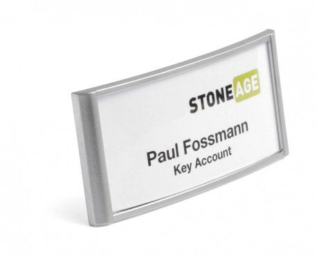 Durable Namensschild Classic M Magnet 30x65mm 10 St Plateado