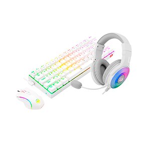 Redragon Combo Teclado+Ratón+Auricular K630rgbw+M607w+H350rgb-1-W Blanco Español