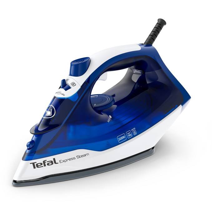 EAN 3121040081914 - Tefal FV2838 Plancha vapor-seco Suela de Cerilium 2400 W Azul, Blanco imagen 1