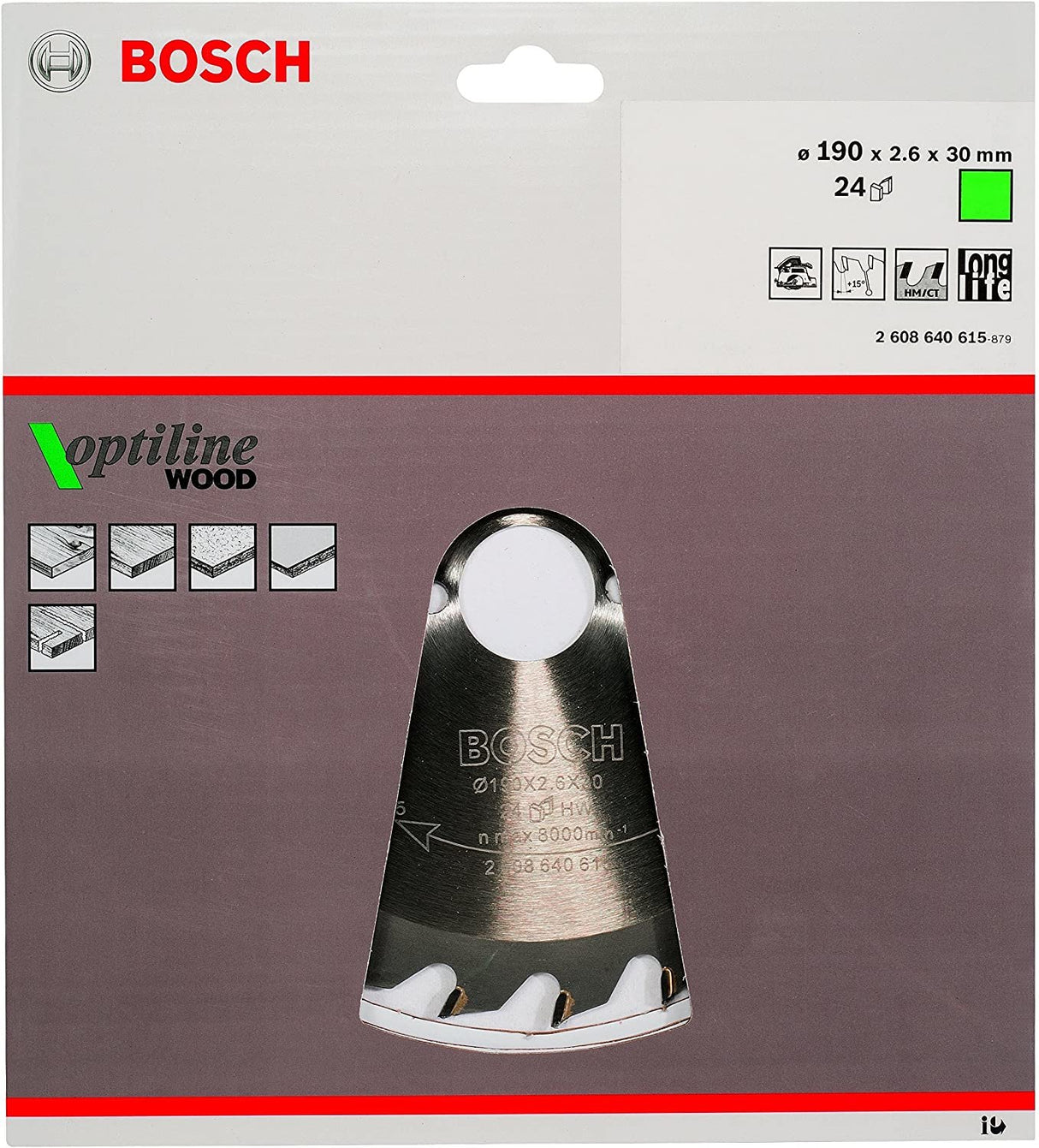 EAN 3165140194099 - Bosch 2608640615 hoja de sierra circular 19 cm 1 pieza(s) imagen 2