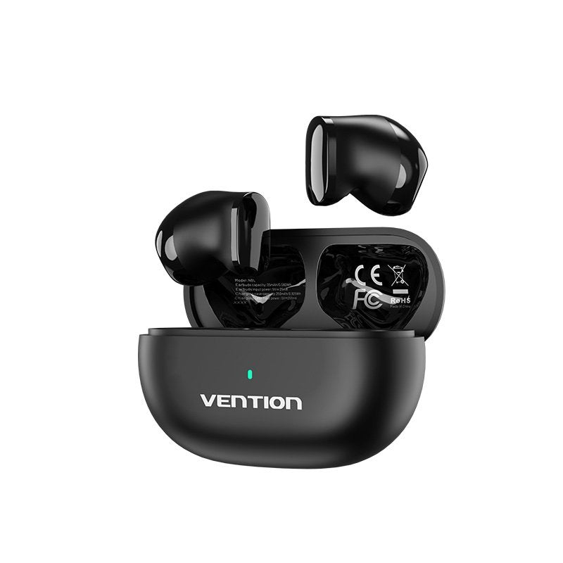 Auriculares Bluetooth Vention Tiny T12 Nblb0 Con Estuche De Carga Autonomía 4h Negros