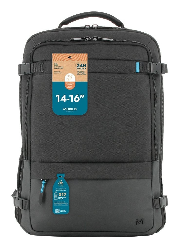 Mobilis Trendy 24h Backpack 14-16'' Negro 25l 100% Recycled
