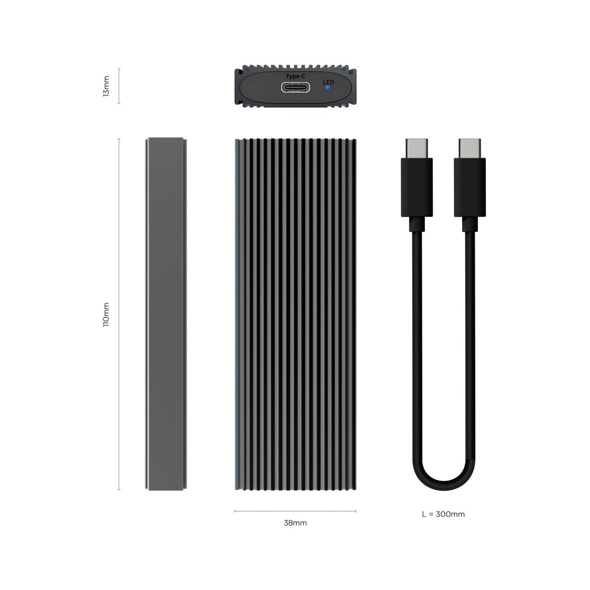 EAN 8436574707854 - AISENS ASM2-023GR caja para disco duro externo Caja externa para unidad de estado sólido (SSD) imagen 3