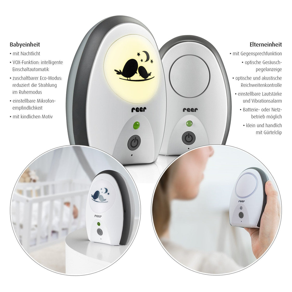 Vigilabebés Reer Rigi Digital Blanco 50070