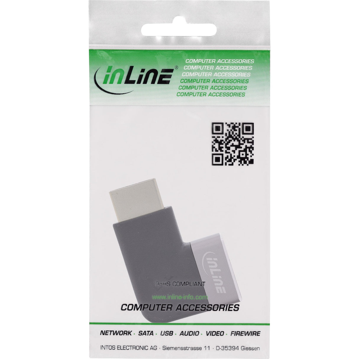 Inline® Hdmi Adapter, Hdmi A Plug / Socket, 90° Right, 8k Uhd
