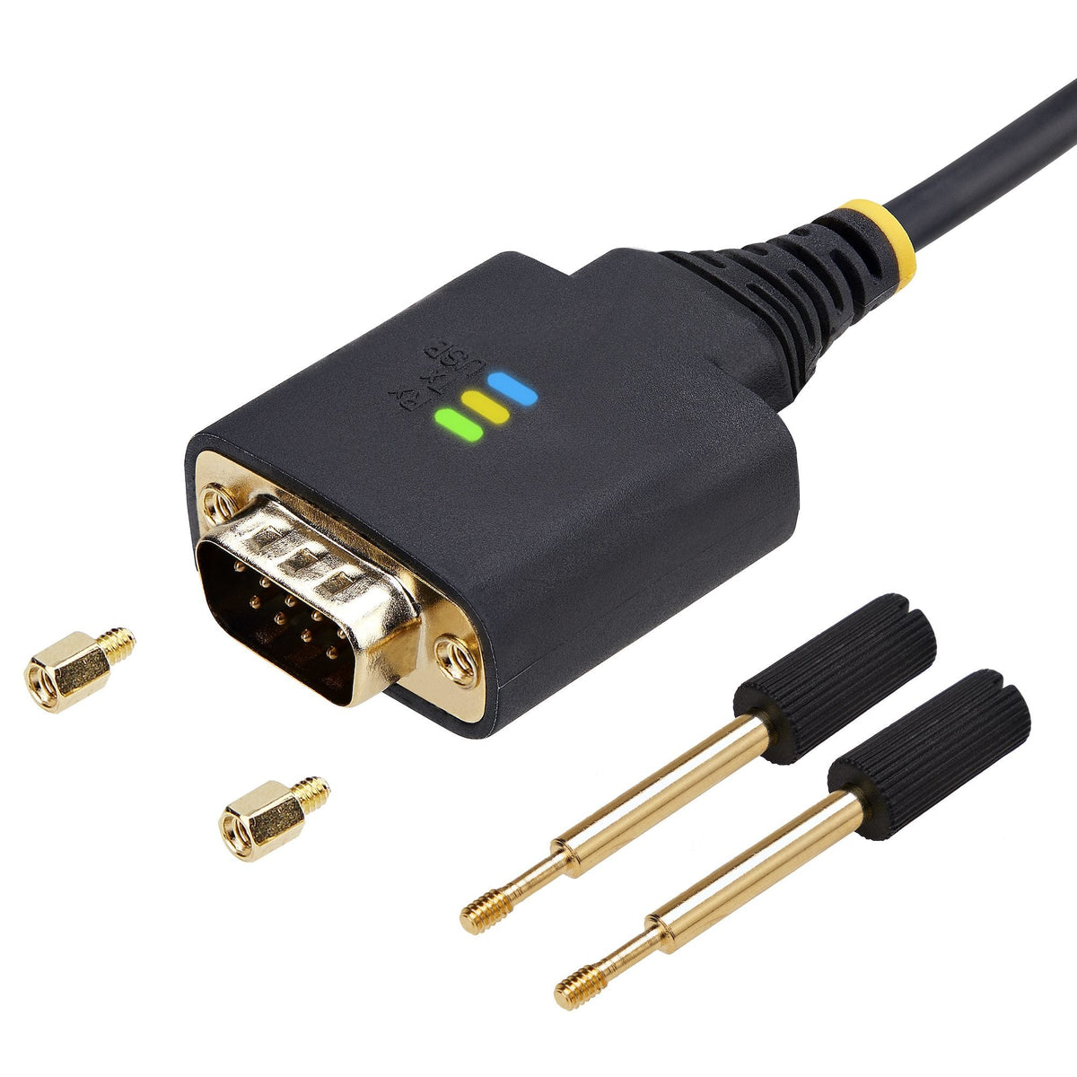 Startech.Com 2p6ffc-Usb-Serial Cambiador De Género Para Cable Usb-A 2 X Db-9 Rs-232 Negro, Gris