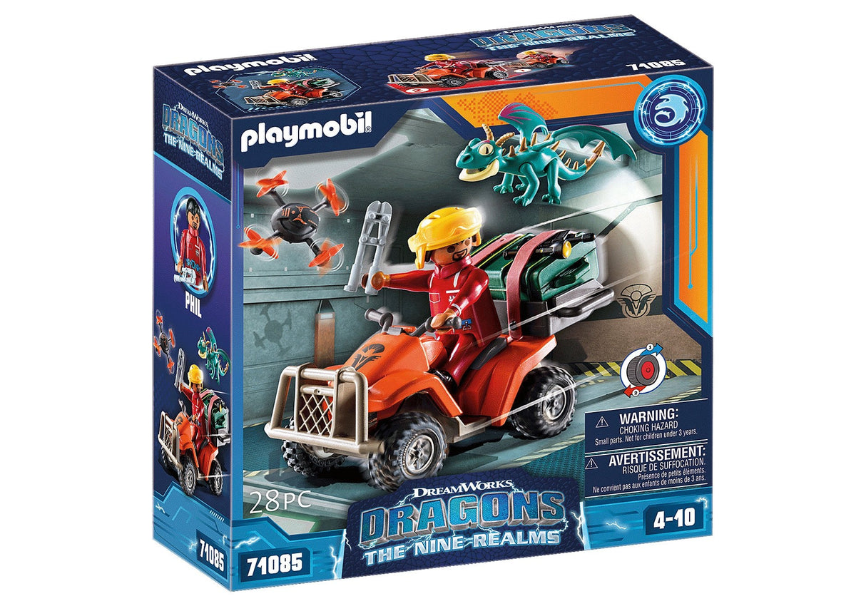 Playmobil 71085 Dragons: The Nine Realms - Icaris Quad & Phil, Konmruktionsspielzeug 71085