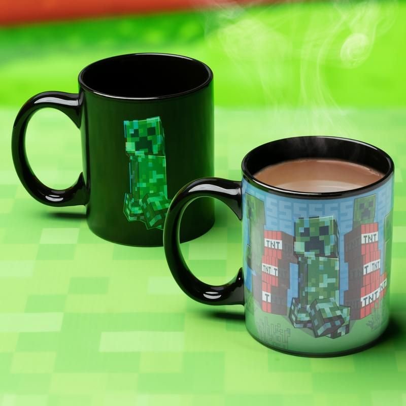 Minecraft - Taza Creeper Con Cambio De Color