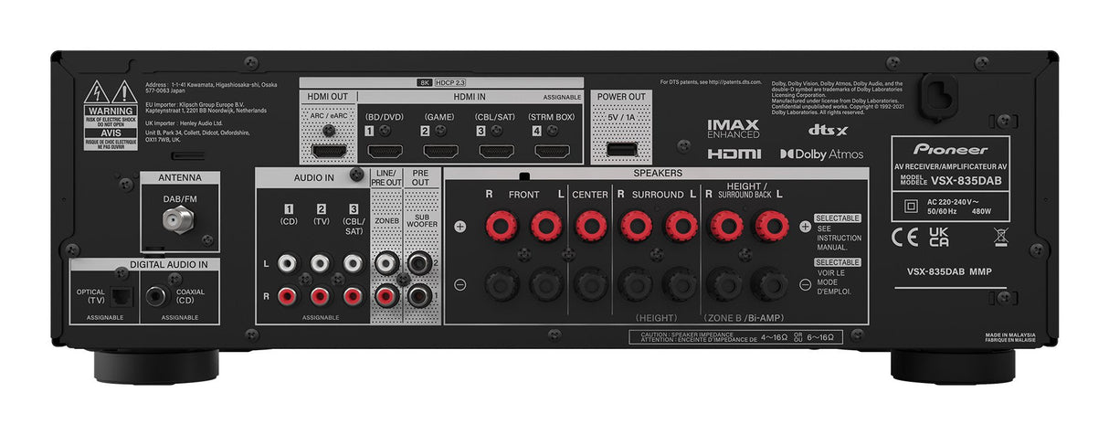 Pioneer Vsx-835d-B Black