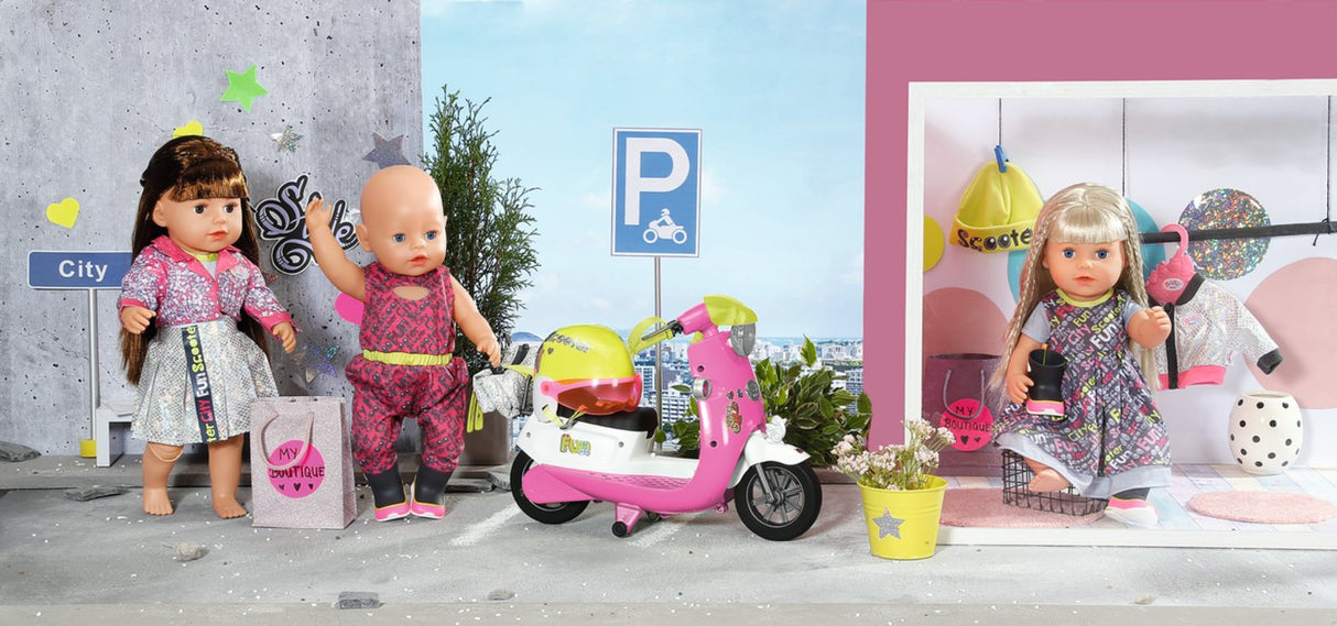 Zapf Creation Baby Born® City Deluxe Scooter Combo, Accesorios Para Muñecas 830215