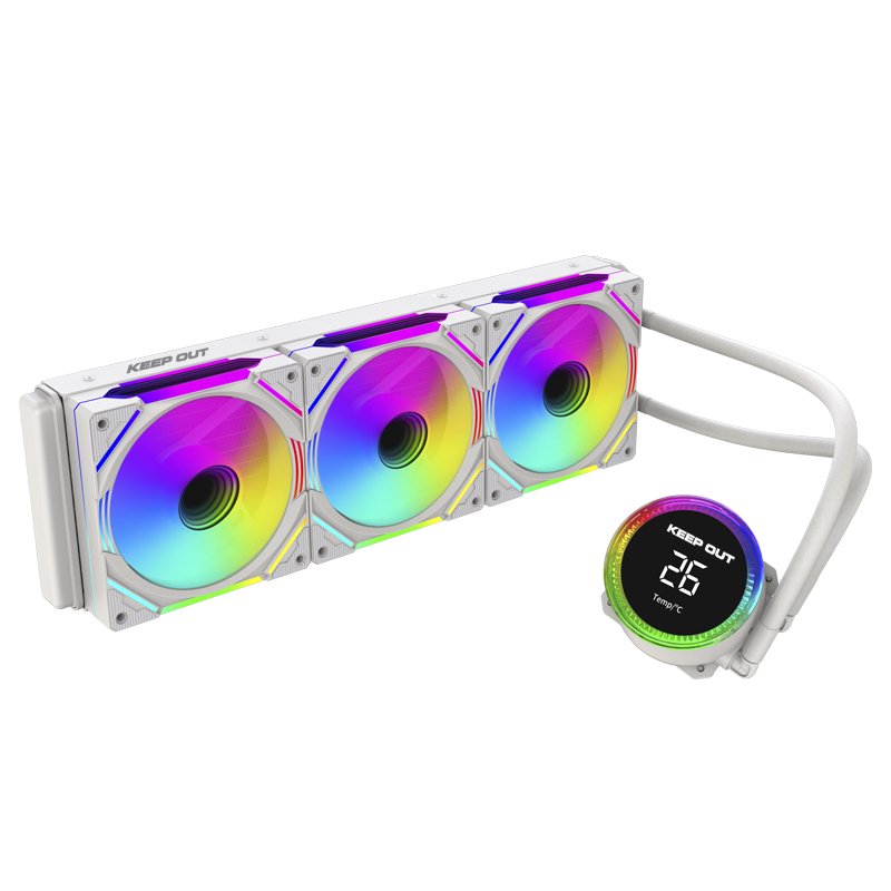 EAN 8435099534099 - KeepOut XWC-360 PRO Procesador Kit de refrigeración líquida 12 cm Blanco imagen 2