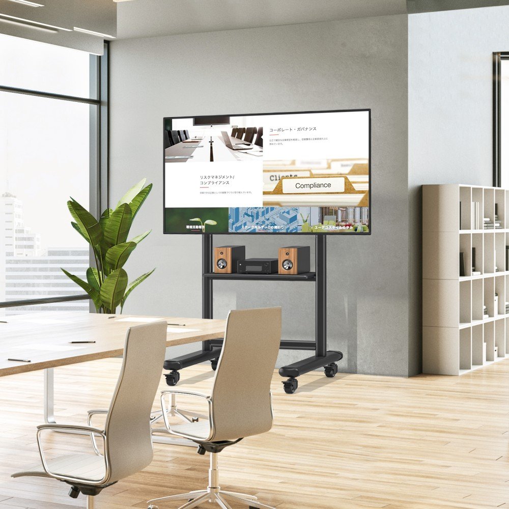 Techly Ica-Tr533bk Soporte Móvil Para Tv 60-86 Hasta 68kg Estante Av Ajustable