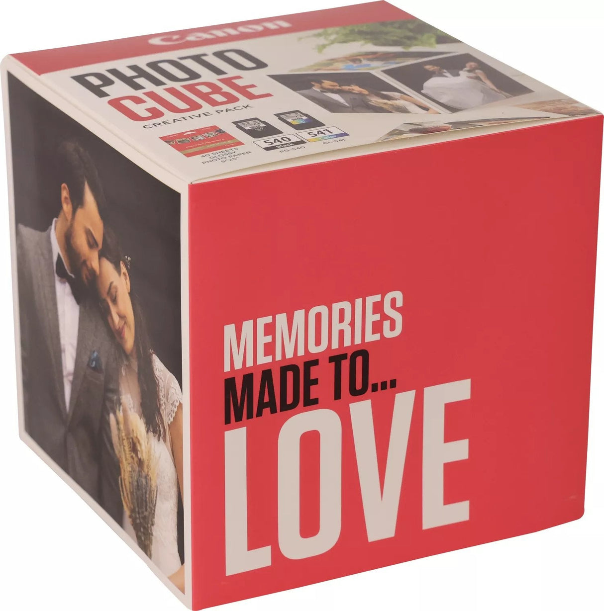 Cartucho Canon Pg 540 Cl 541 Photo Cube + Photo Paper Plus Glossy Ii 40 Hojas Pack Pink