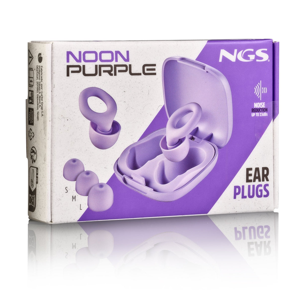 Tapones De Silicona Ngs Para Los Oidos Incluye Funda Y 4 Almohadillas Purple