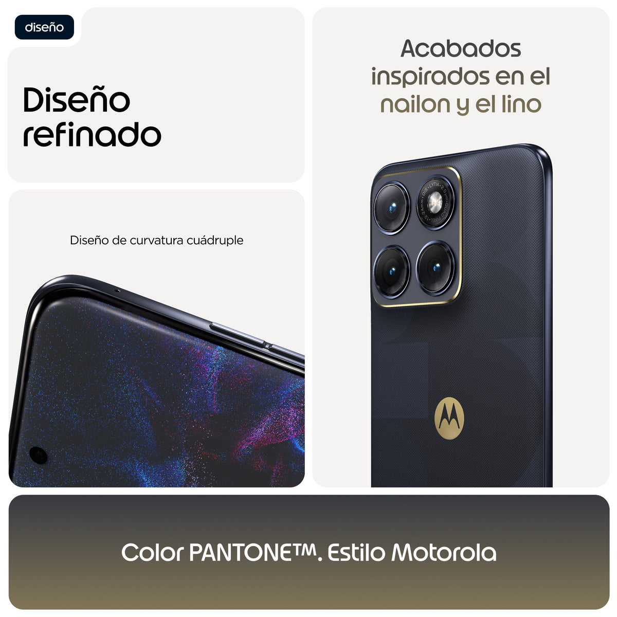 Smartphone Motorola Edge 70 Fusion Fifa Edition 6.78" Sim Doble Android 16.0 5g Usb Tipo C 8 Gb 256 Gb 5200 Mah Negro