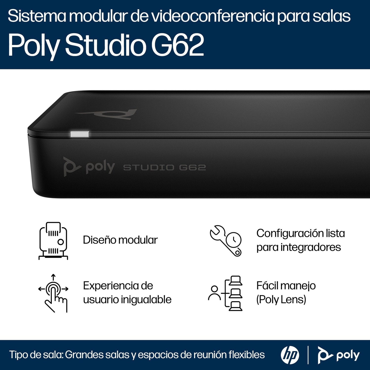 EAN 197961146721 - Poly Studio G62 Video Conferencing System sistema de video conferencia 10 personas(s) Ethernet Sistema de  imagen 5