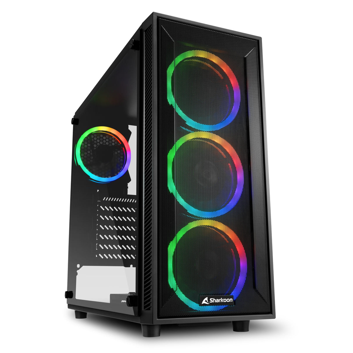 Caja Pc Sharkoon Tg4m Atx 2xusb3.0 Rgb Sin Fuente