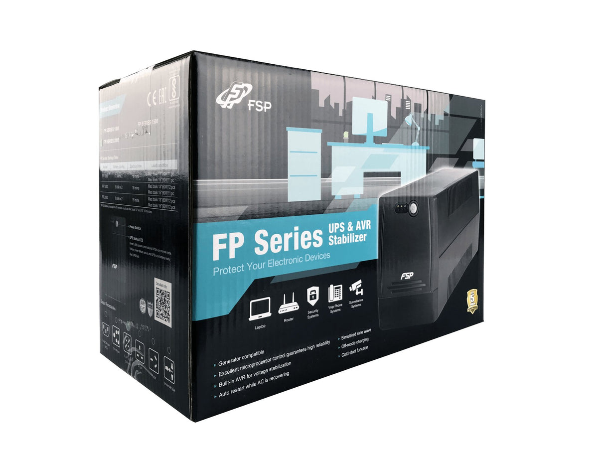 EAN 4711140487656 - FSP FP 1500 sistema de alimentación ininterrumpida (UPS) Línea interactiva 1,5 kVA 900 W 4 salidas AC imagen 4