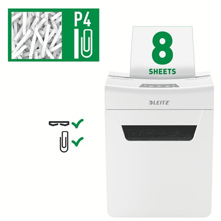 EAN 4002432127160 - Leitz 80910000 triturador de papel 55 dB Gris, Blanco imagen 7