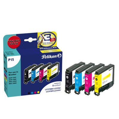 Cartucho Pelikan Brother P15 Lc970 Compatible Con Multipack