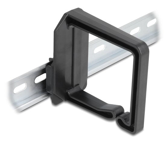 Delock Aro Guiacables 70 X 70 Mm Con Placa De Montaje Zur Carriles Din Fijación Negro