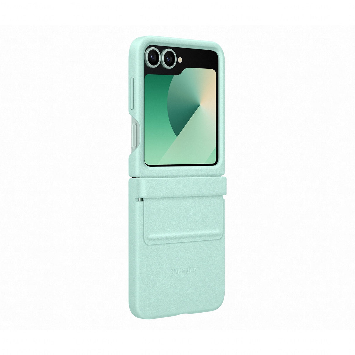 Funda Samsung Para Galaxy Z Flip6 De Ecopiel Verde Menta Flip 6