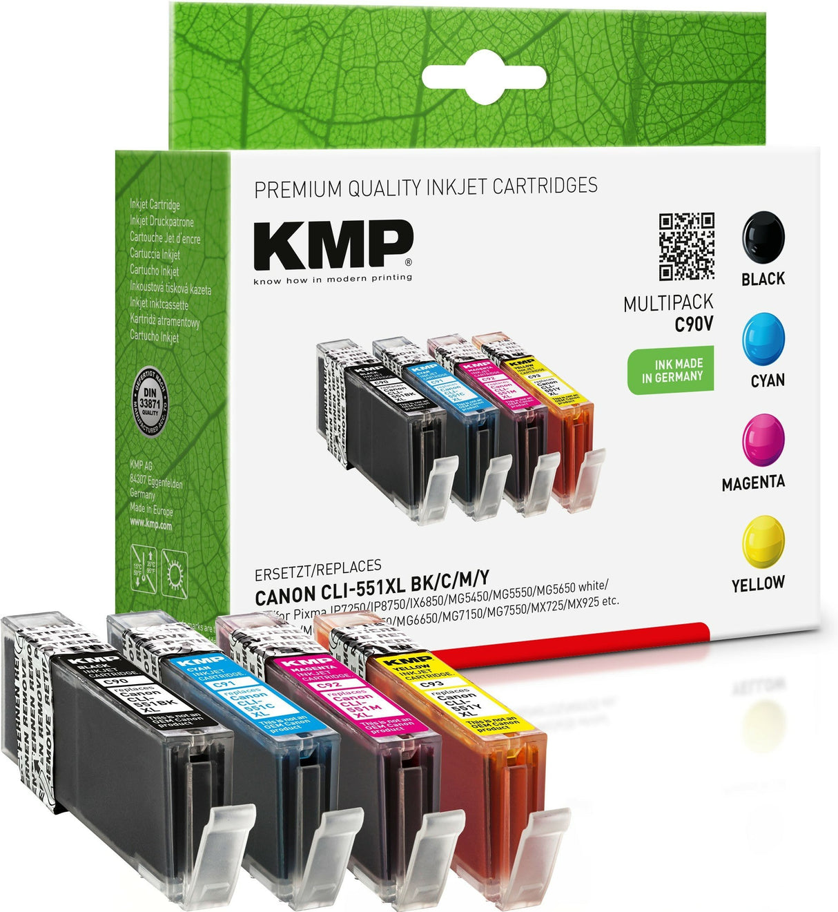 Kmp C90v Negro, Cian, Magenta, Amarillo 4 Pieza(S)