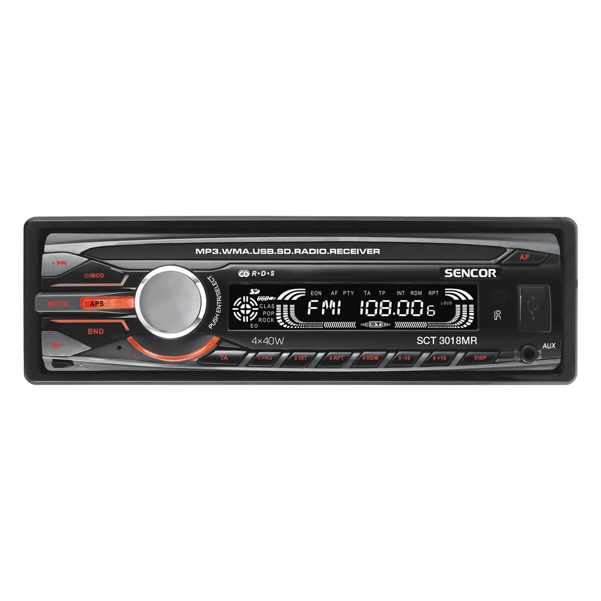 EAN 8590669195220 - Sencor SCT 3018MR receptor multimedia para coche Negro 160 W imagen 1