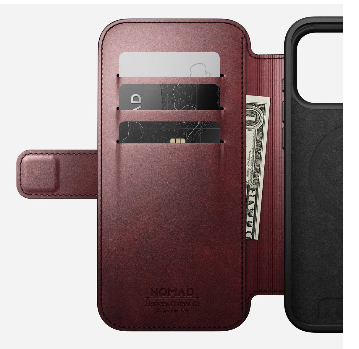Nomad Modern Leather Folio Iphone 17 Pro Max Burgundy H.