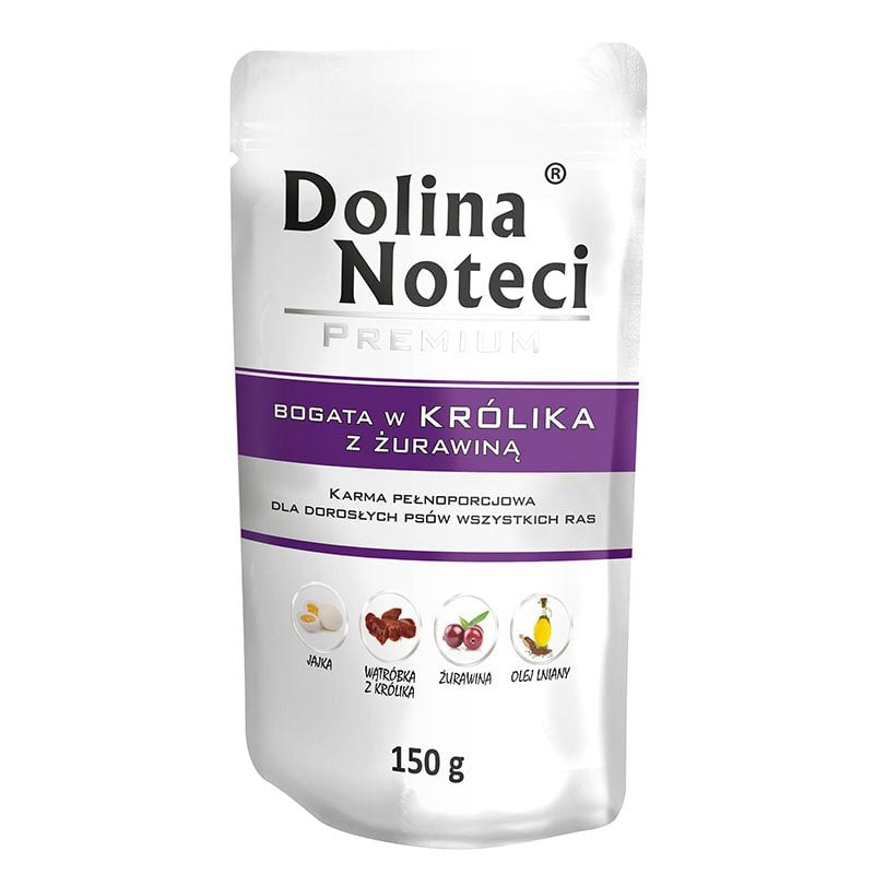 Dolina Noteci 5902921300748 Dogs Moist Food Conejo Con Arándano 150g