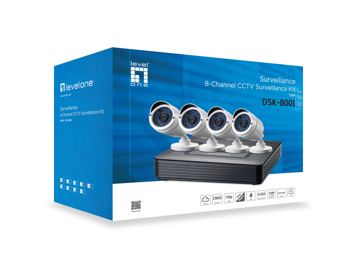 EAN 4015867208335 - LevelOne DSK-8001 kit de videovigilancia Alámbrico 8 canales imagen 2