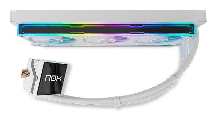 Refrigeracion Liquida Cpu Nox M-360 Lcd 3xvent 120mm Pwm Argb Blanco