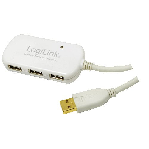 Logilink Ua0108 Hub Usb 4 Puertos M. Cable De Extensión 12.00m