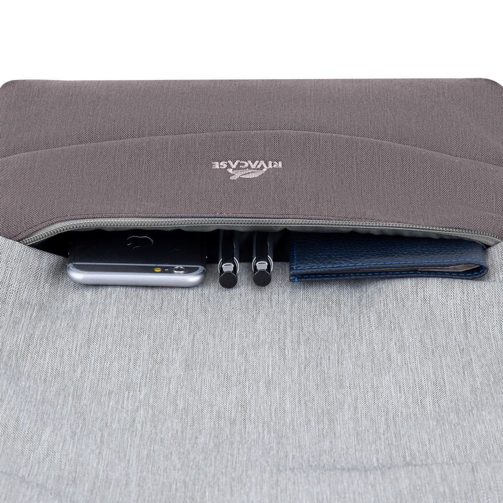 Mochila Riva Nb Prater 15.6" 7562 Gris/Moca