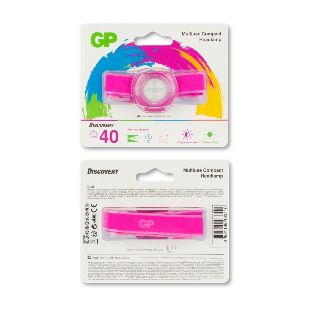EAN 4891199183416 - GP Lighting CH31 Rosa Linterna con cinta para cabeza LED imagen 2