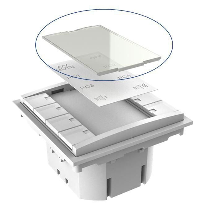 EAN 5715063121498 - Vivolink VLCP8B-PLEXIGLASS botonera Blanco imagen 1