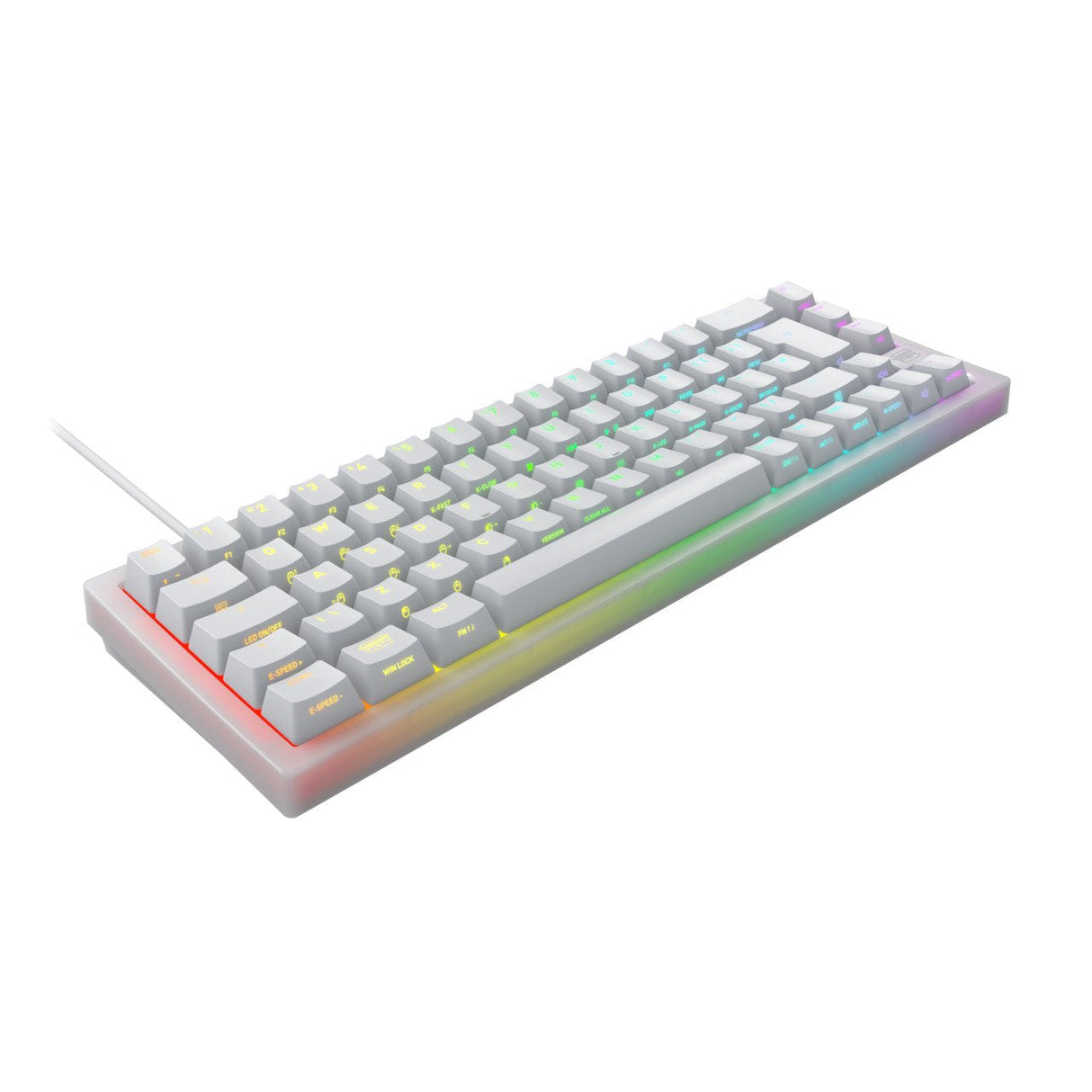 Cherry K5v2, Teclado Gaming Blanco, Disposición De, Cherry Mx2a Silent Red Cx-K5v2-Rgb-Cpt-Tpwhite-R-Ger