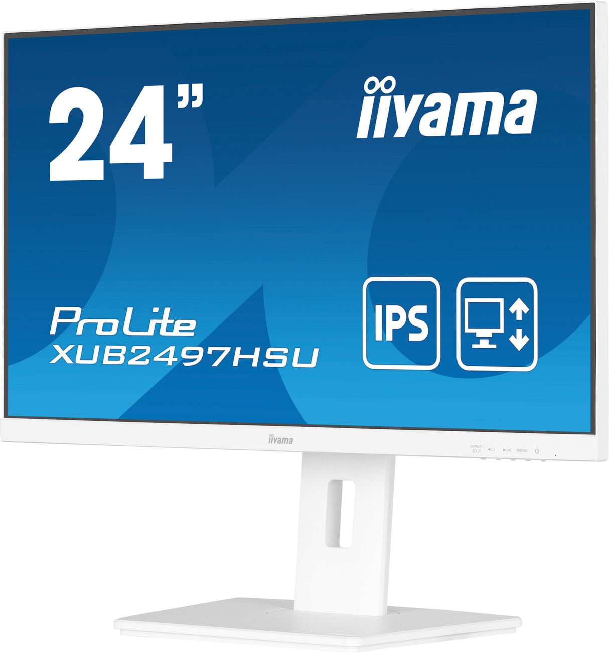 Iiyama Xub2497hsu-W2 24" Ips Fhd 100hz Adaptive Sync 300cd M2 1ms Hdmi Dp 2xusb 2.0 Speakers 15cm Height Adj. Stand White
