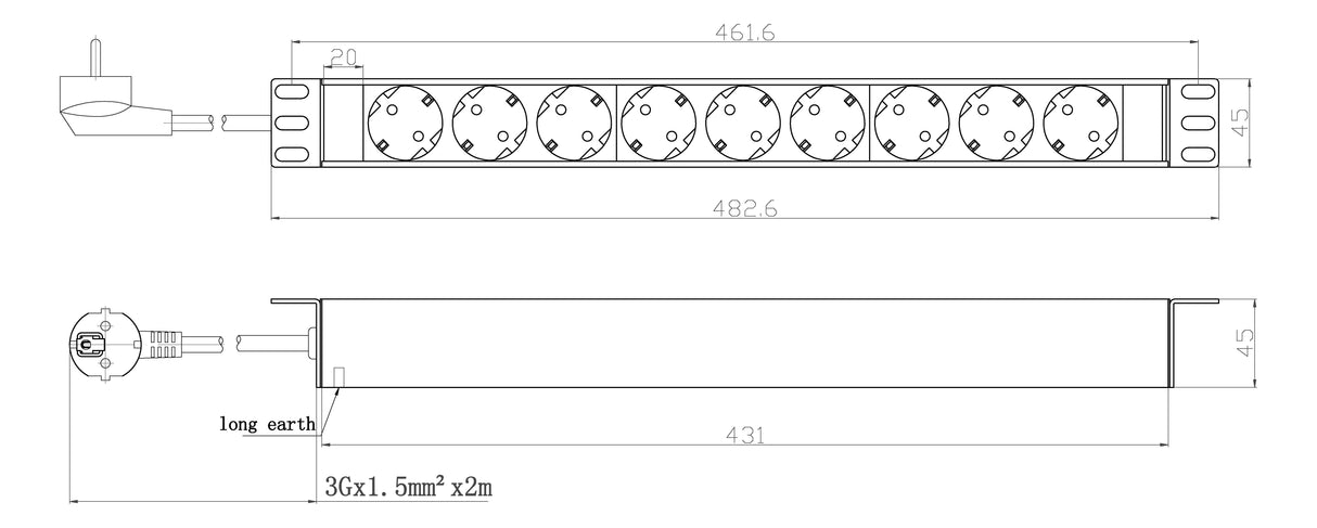 Efb Elektronik Ek631de.1 Base Múltiple 2 M 9 Salidas Ac Interior Negro