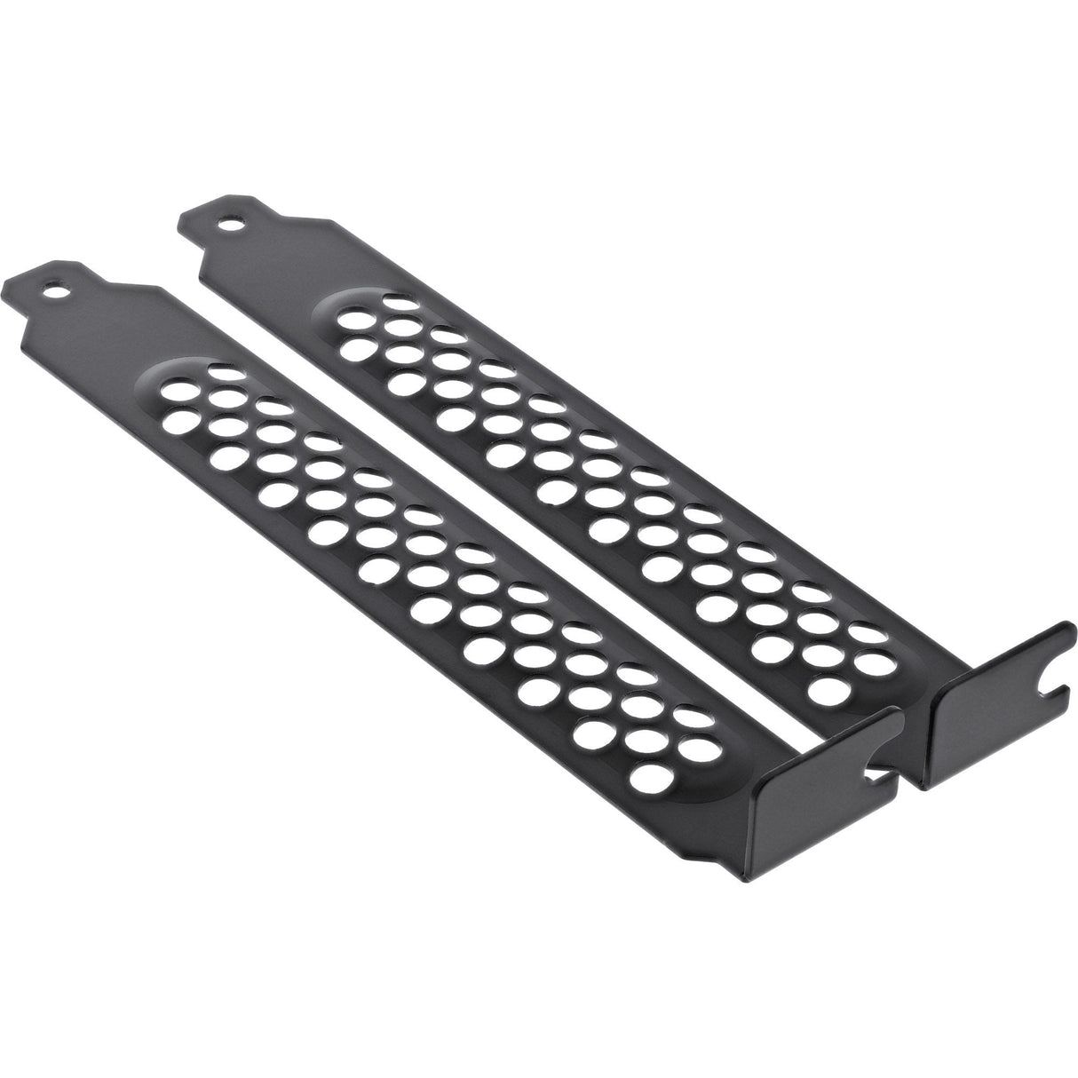 Inline® Pci / Pci-E Slot Cover Bracket Perforated 2pcs. Set Negro