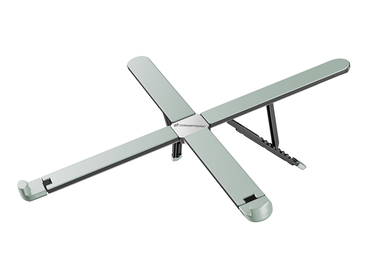 Soporte De Portátil Conceptronic Thana11g Ergo Hasta 17.3" Plegable 8 Niveles Max 5kg Gris