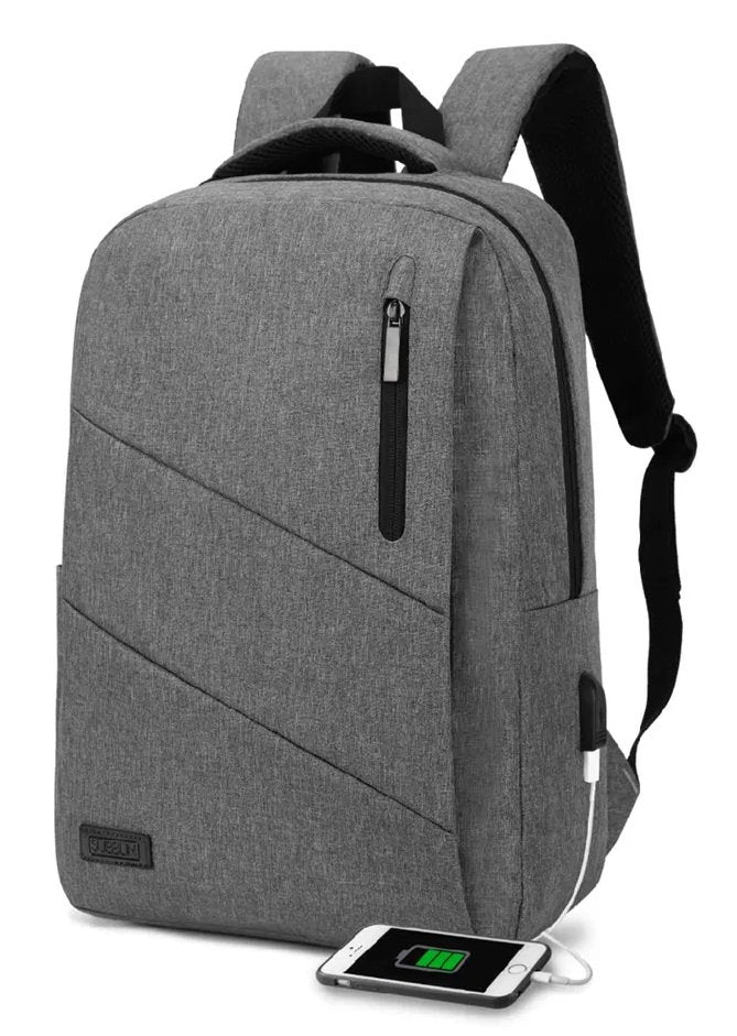Mochila Subblim City Backpack Para Portátiles Hasta 15.6'/ Puerto Usb/ Gris