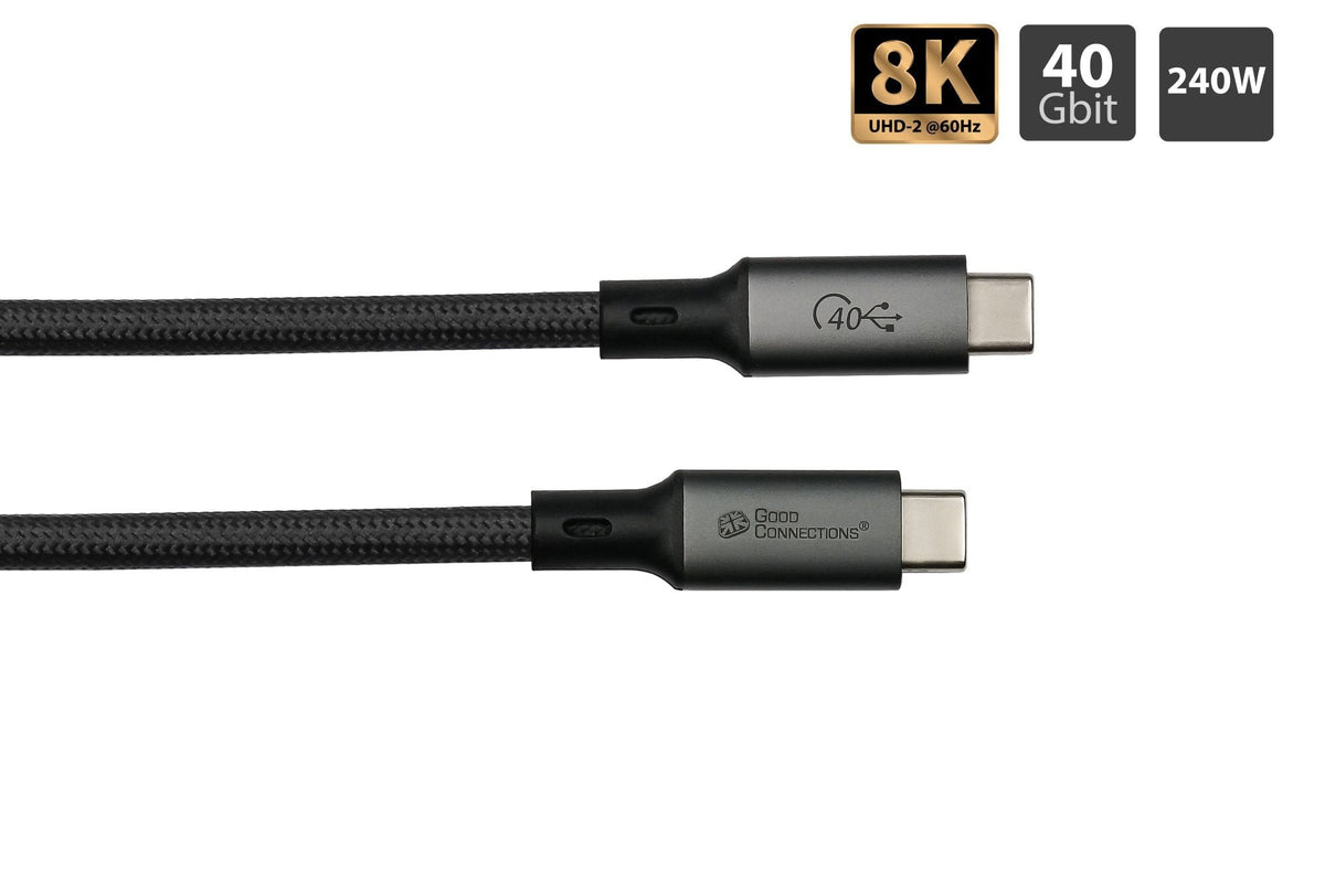Good Connection Magnet. Usb 4.0 3x2 Usb-C Spiralk. Negro. 1m