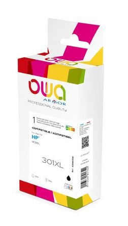 Owa Tinta Compatible Con Hp 301xl Bk Negro Ch563ee
